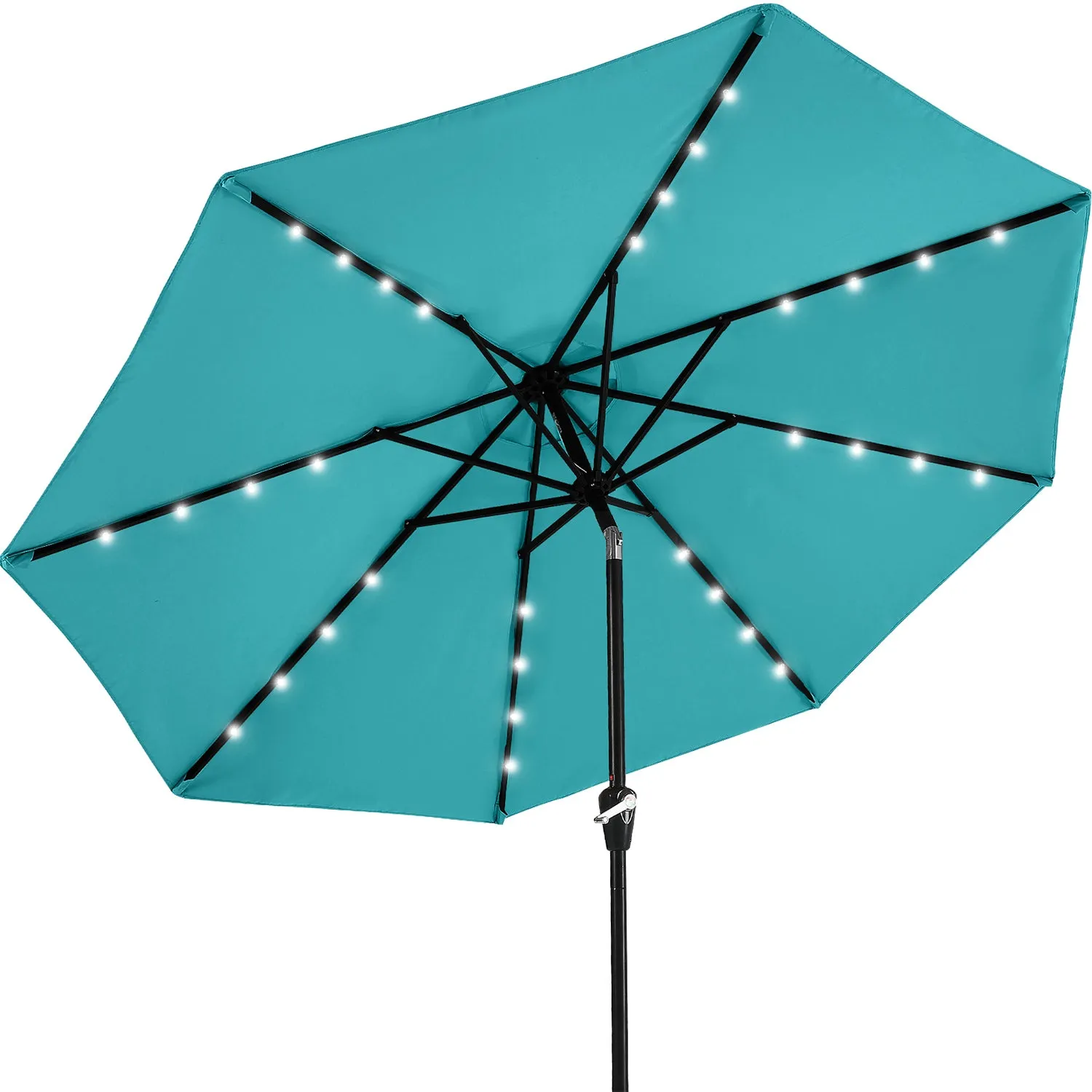 MASTERCANOPY Patio Umbrella with 32 Solar LED Lights-8 Ribs
