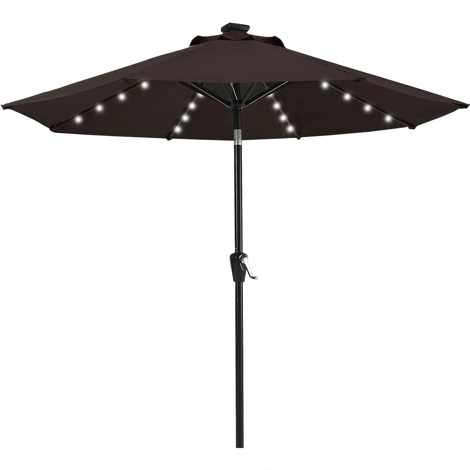 MASTERCANOPY Patio Umbrella with 32 Solar LED Lights-8 Ribs