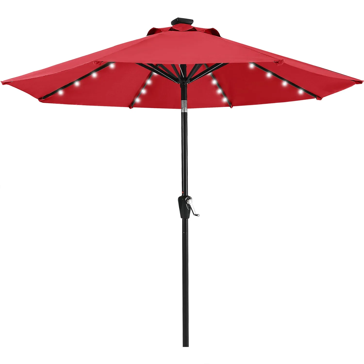 MASTERCANOPY Patio Umbrella with 32 Solar LED Lights-8 Ribs