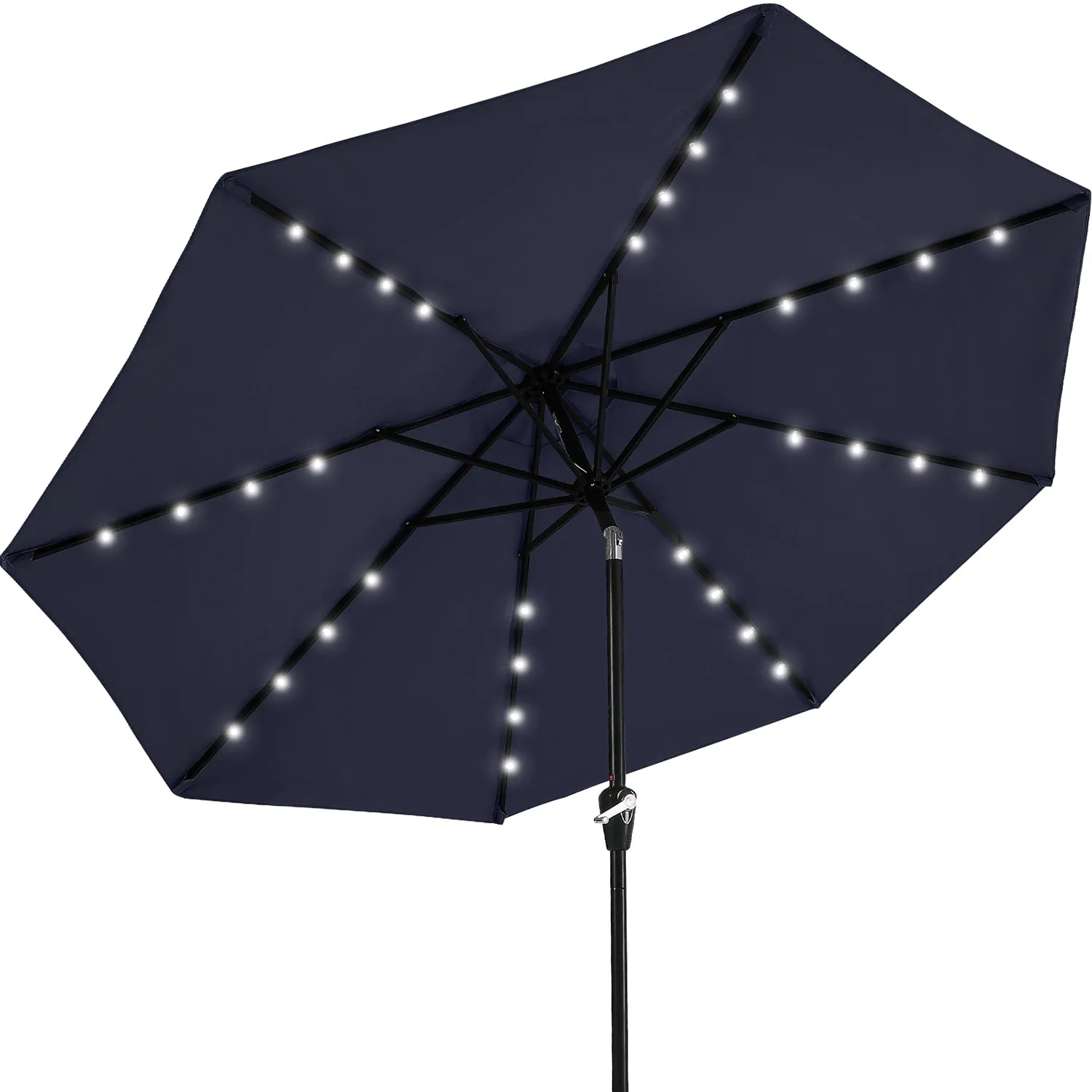 MASTERCANOPY Patio Umbrella with 32 Solar LED Lights-8 Ribs