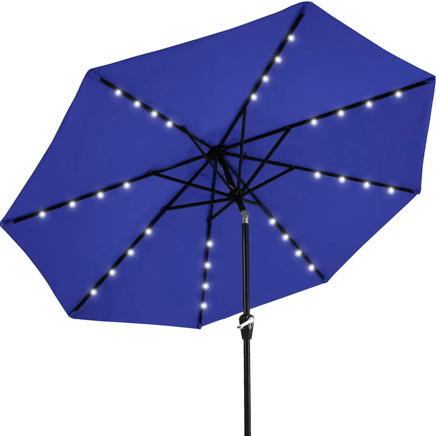 MASTERCANOPY Patio Umbrella with 32 Solar LED Lights-8 Ribs