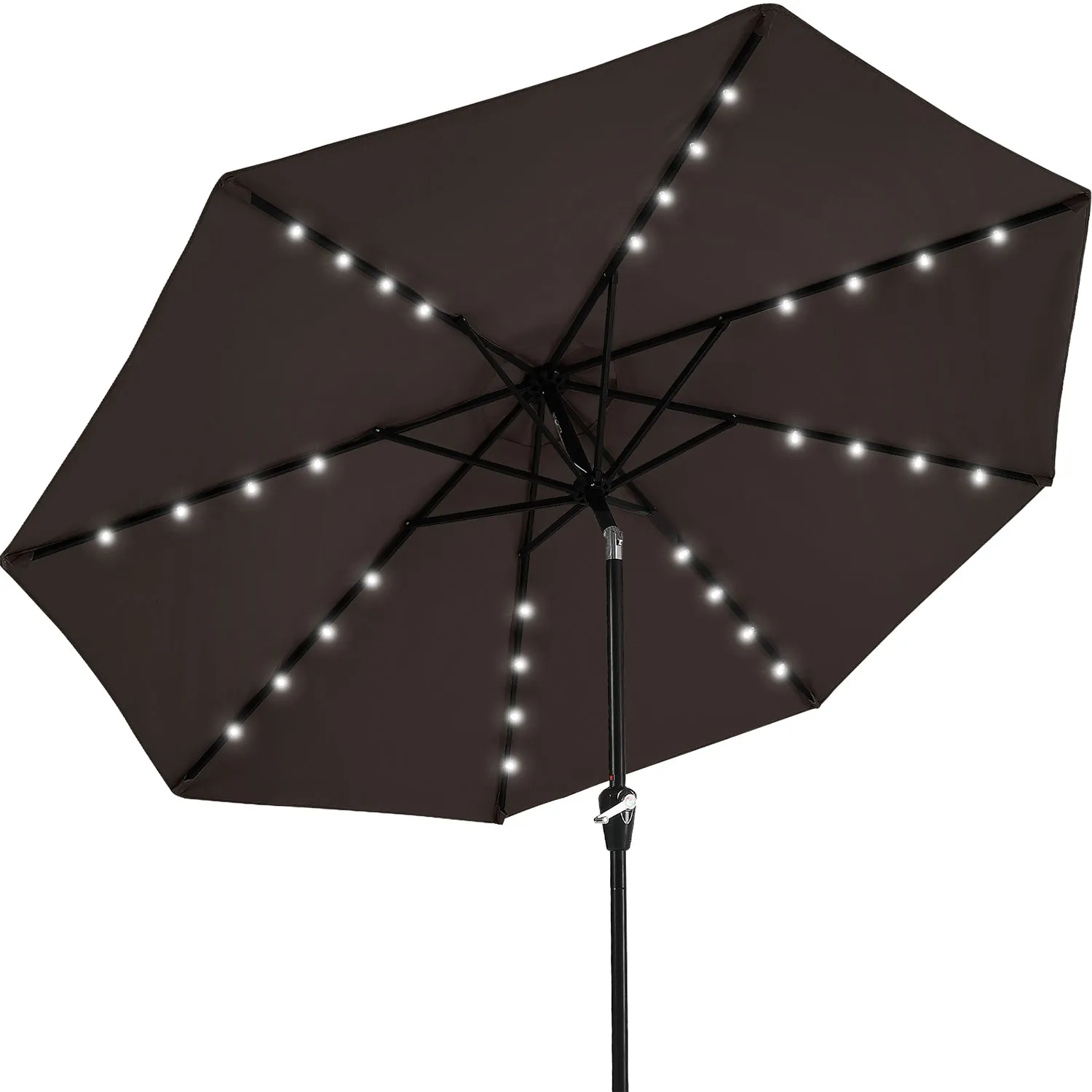 MASTERCANOPY Patio Umbrella with 32 Solar LED Lights-8 Ribs