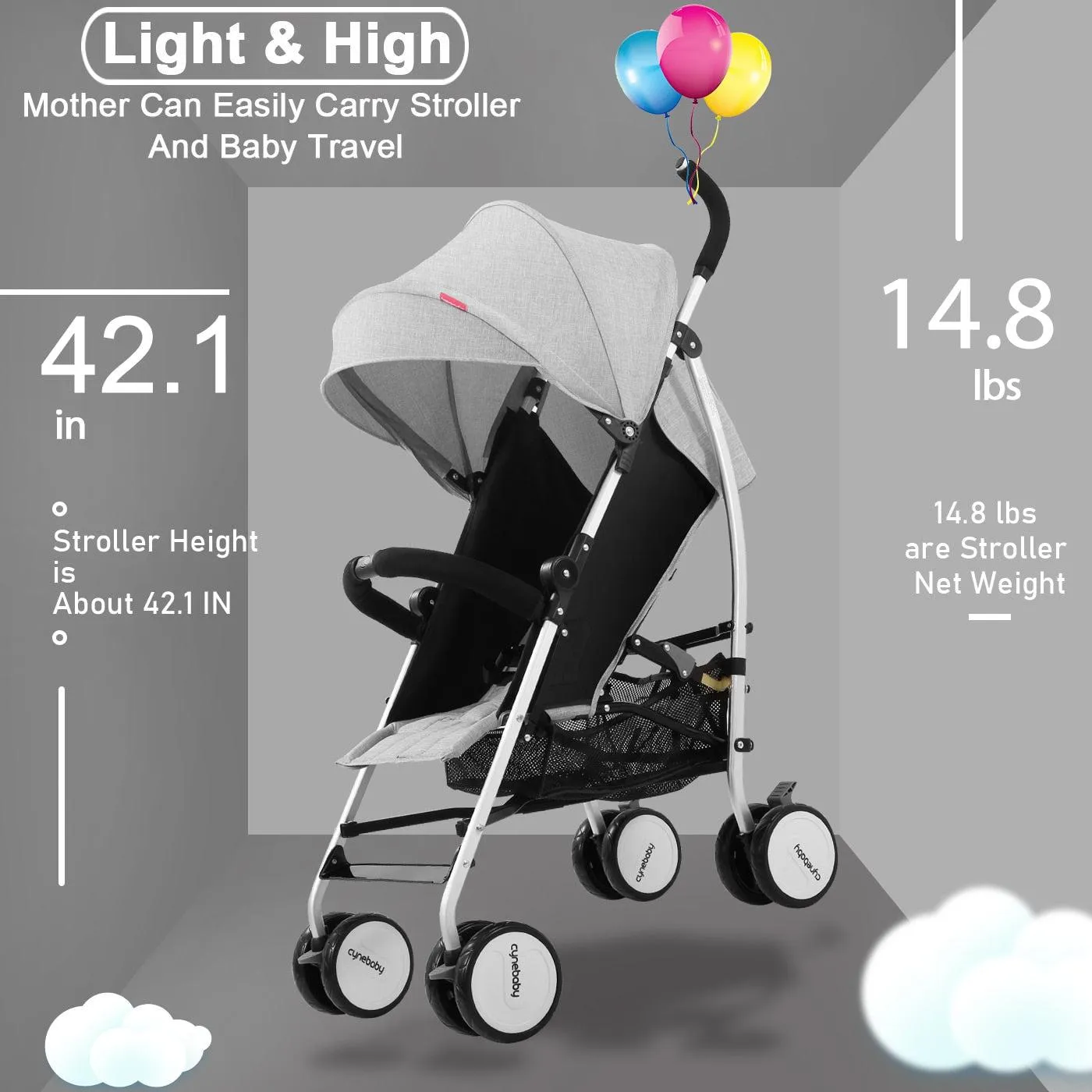 Multifunctional 2-in-1 Baby Stroller Simple Edition