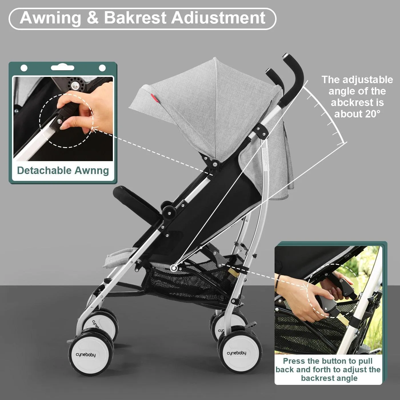 Multifunctional 2-in-1 Baby Stroller Simple Edition