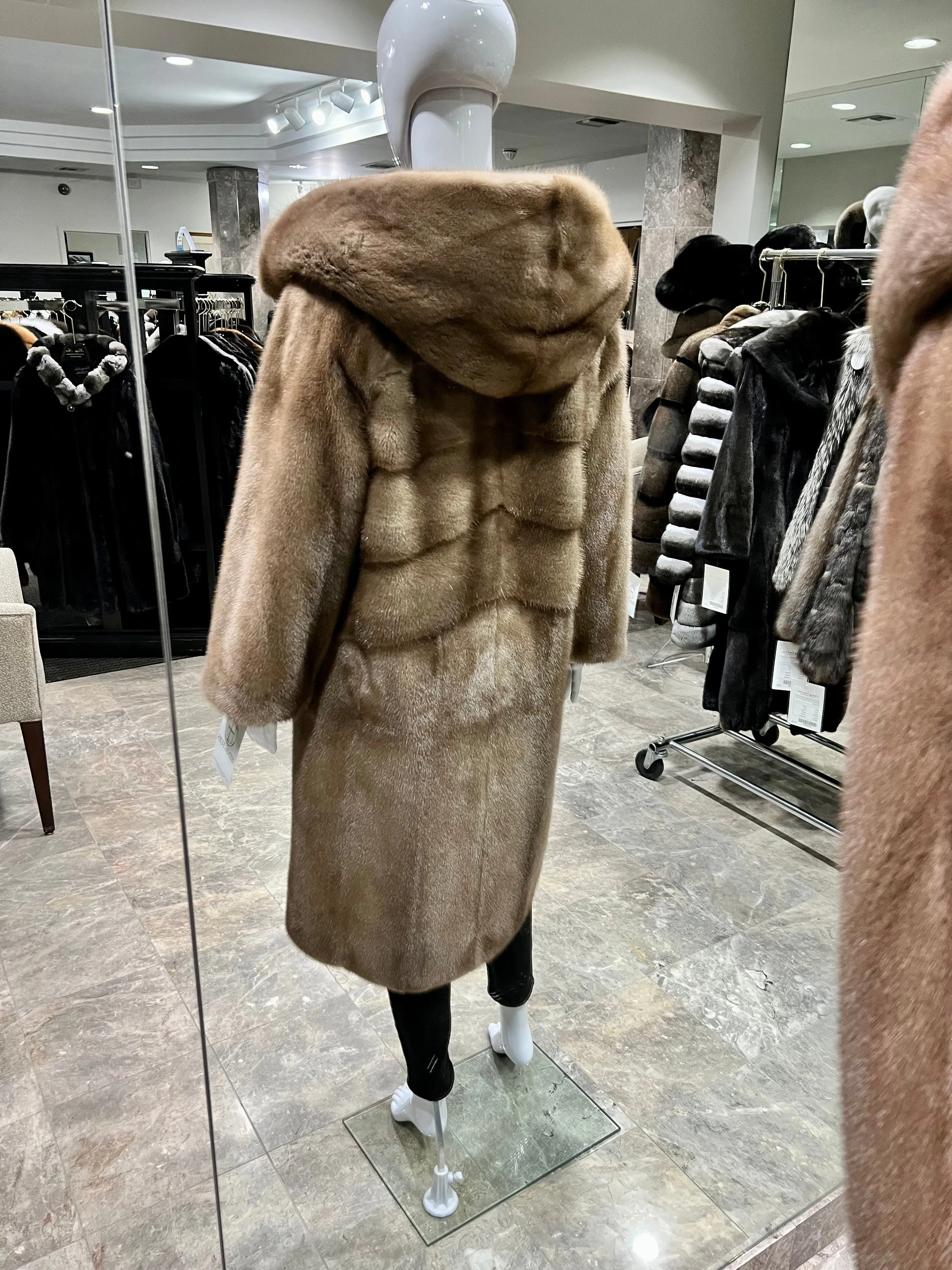 Natural Pastel Mink Stroller w/ Hood