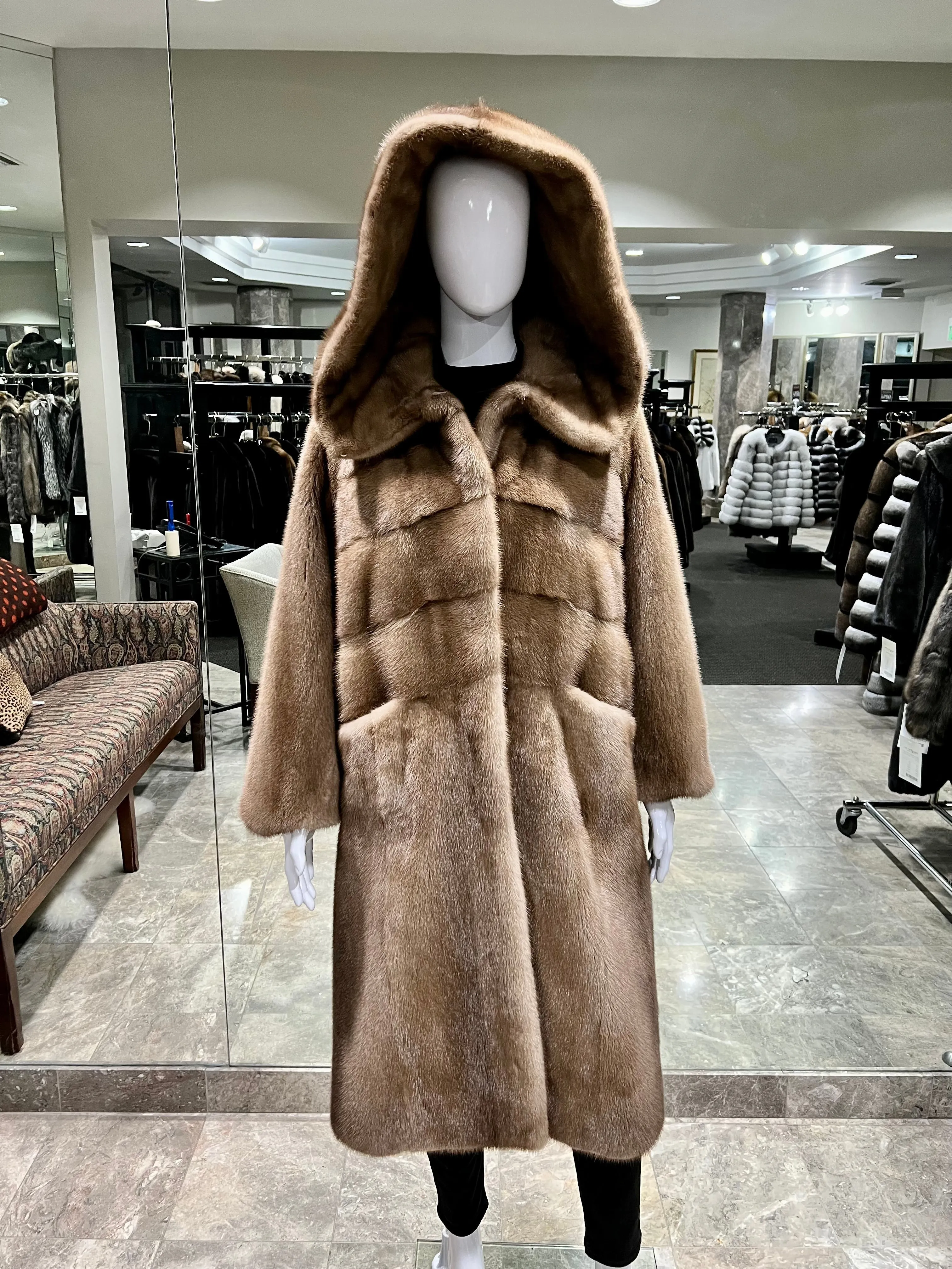Natural Pastel Mink Stroller w/ Hood