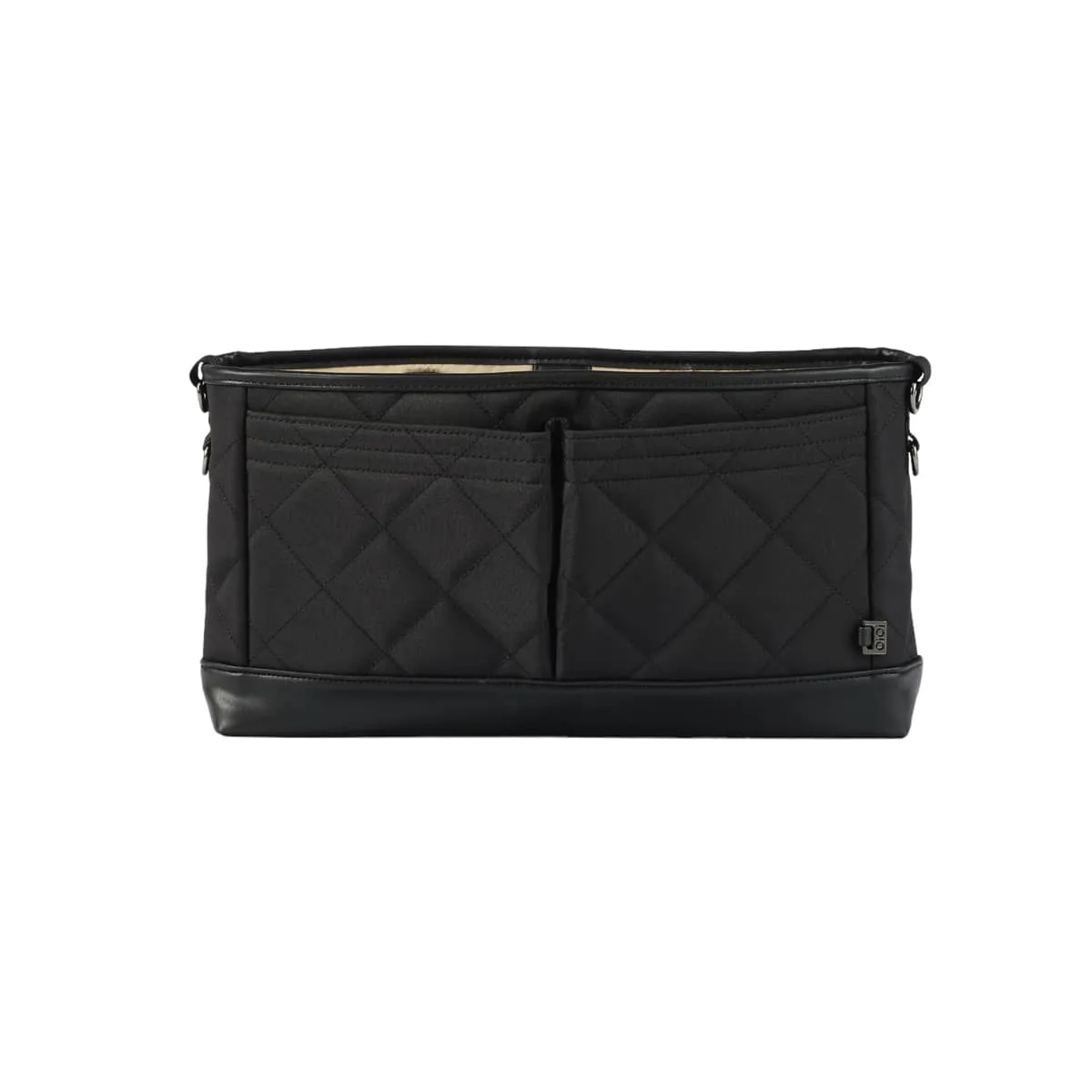 OiOi Diamond Quilt Stroller Organiser/Pram Caddy - Black