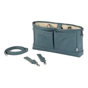 OiOi Vegan Leather Stroller Organiser/Pram Caddy - Stone Blue