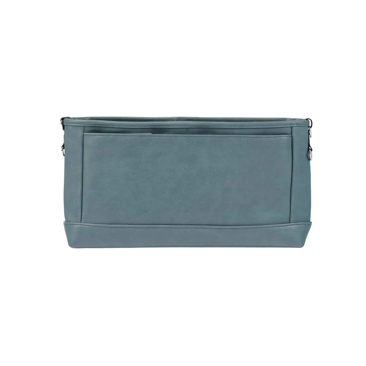 OiOi Vegan Leather Stroller Organiser/Pram Caddy - Stone Blue