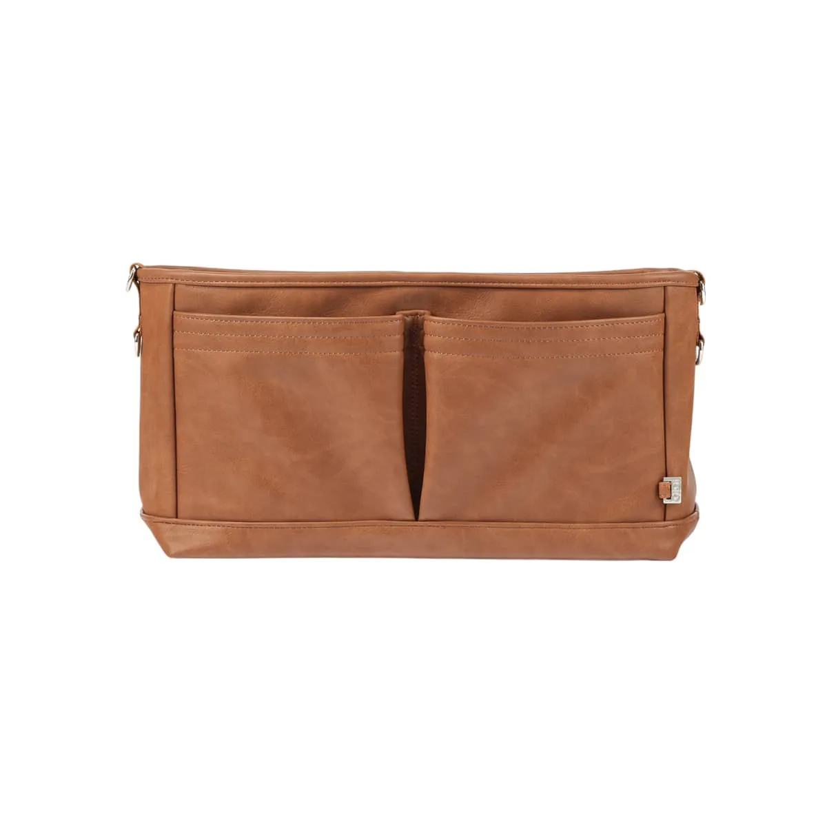 OiOi Vegan Leather Stroller Organiser/Pram Caddy - Tan