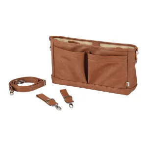 OiOi Vegan Leather Stroller Organiser/Pram Caddy - Tan