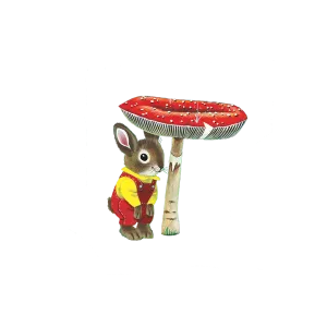 Toadstool Bunny Tattoo - Set of 2