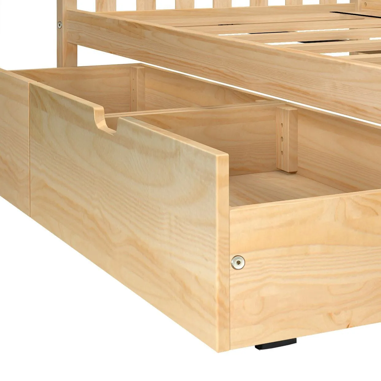 Twin Over Twin Bunk Bed With Storage Drawers