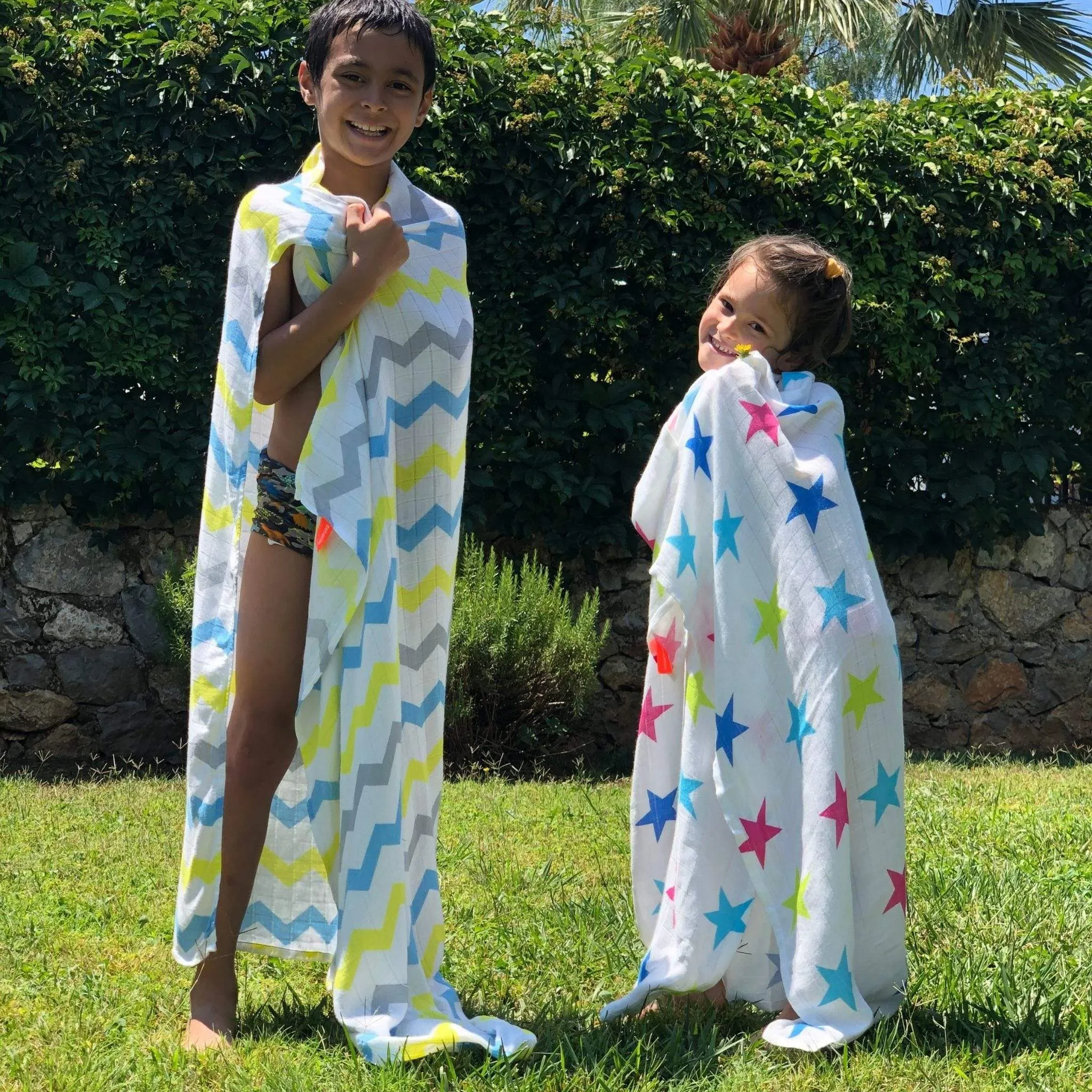 Twin Pack Shinny Bamboo Muslin Cloth - 120cmx120cm