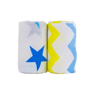 Twin Pack Shinny Bamboo Muslin Cloth - 120cmx120cm