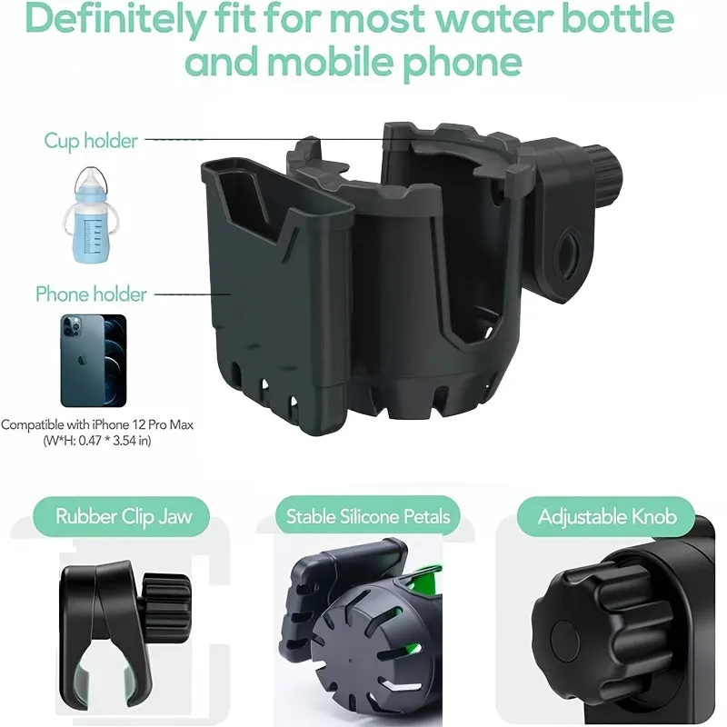 Versatile Holder for Strollers Bikes Wheelchairs  Phone  Cup